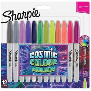 Set Viltstiften Sharpie Cosmic Multicolour 12 Onderdelen
