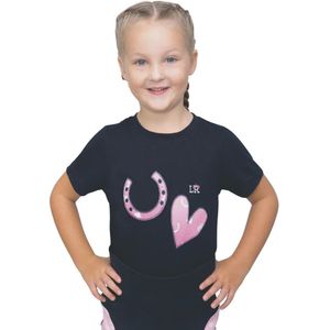 Little Rider Meisjes Pony Fantasie T-shirt (128) (Marine / Roze)