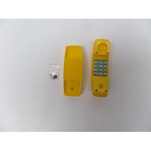 Telefoon in kunststof 210x70 mm incl. schroeven geel - Hermic