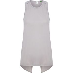 Tombo Dames/Dames Open Rug Vest Top (40 DE) (Lichtgrijs)