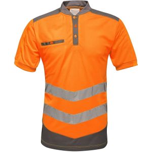 Regatta Heren Tactisch Hi Vis Polo Shirt (2XL) (Oranje/Grijs)