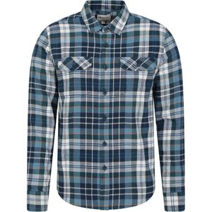Mountain Warehouse Heren Overhemd met lange mouwen in molton (M) (Lichtblauw)