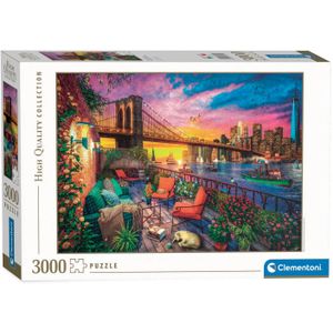 Clementoni Puzzel Manhattan Balcony Sunset, 3000st.