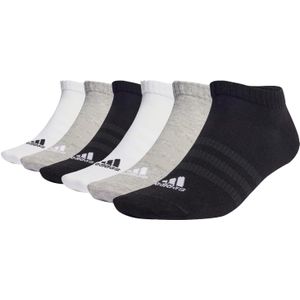 Adidas dunne en lichte sportkleding 3 paar sokken, medium grijs gemêleerd/wit/zwart, Xxl