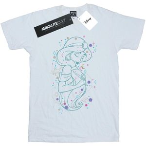 Disney Meisjes Aladdin Prinses Jasmine Geschreven in de Sterren Katoenen T-Shirt (140-146) (Wit)