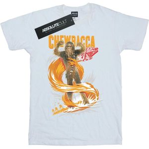 Star Wars Dames/Dames Chewbacca Gigantisch Katoenen Vriendje T-shirt (S) (Wit)