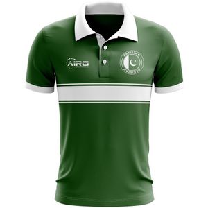 Pakistan Concept Stripe Polo Shirt (Green)