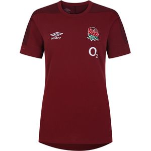 Umbro Dames/Dames 23/24 Engeland Rugby Presentatie T-Shirt (40 DE) (Tibetaanse rode/Zinfandel)