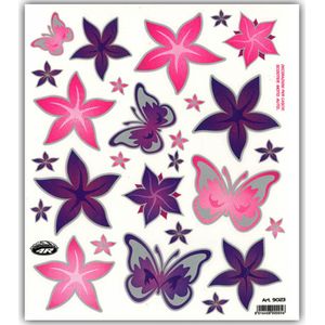 Stickerset bloemen vlinders