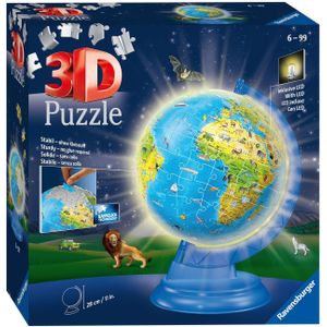 XXL Kinder Globe Night Edition (180st) - Engelstalige 3D Puzzel