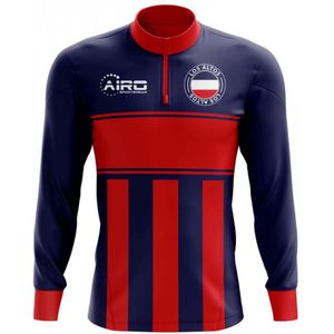 Los Altos Concept Football Half Zip Midlayer Top (Blue-Red)