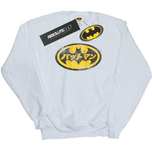 DC Comics Meisjes Batman Japans Logo Geel Sweatshirt (128) (Wit)