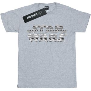 Star Wars Jongens Aztec Logo Mono T-Shirt (128) (Sportgrijs)
