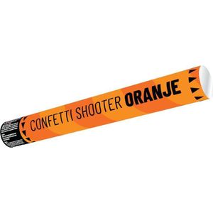 Confetti shooter oranje 20cm