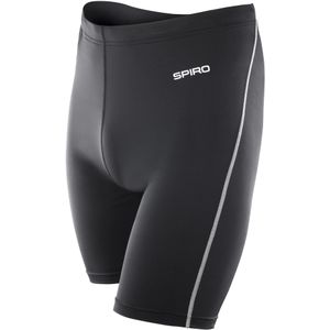 Spiro Menselijke Bodyfit Performance Base Layer Sports Shorts (XL-2XL) (Zwart)