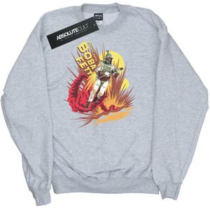 Star Wars Heren Boba Fett Rocket Powered Sweatshirt (XXL) (Sportgrijs)