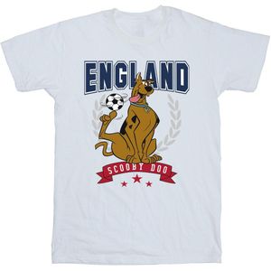 Scooby Doo Jongens Engeland Voetbal T-Shirt (128) (Wit)