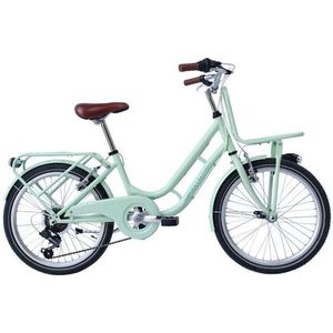 Retro 22 Inch 34 cm Meisjes 6V V-Brakes Lichtgroen