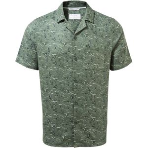 Craghoppers Heren Hula NosiBotanical Shirt met korte mouwen (M) (Sparrengroen)