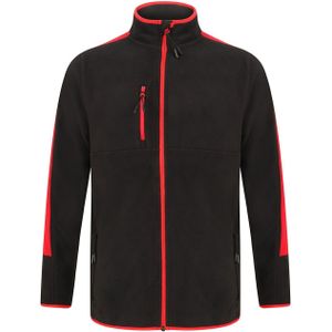 Finden en Hales Unisex Volwassenen Micro Fleece Jasje (M) (Zwart/Rood)