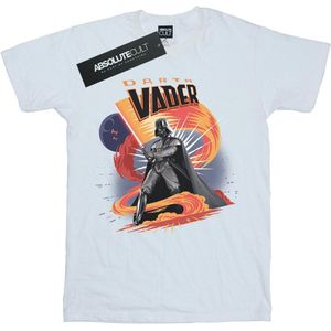 Star Wars Meisjes Darth Vader Swirling Fury Katoenen T-Shirt (128) (Wit)
