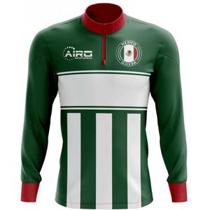 Mexico Concept Football Half Zip Midlayer Top (Green-White)