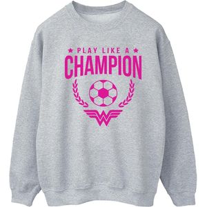 DC Comics Dames/Dames Wonder Woman Play Like A Champion Sweatshirt (L) (Sportgrijs)