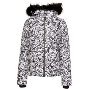 Dare 2B Dames/Dames Glamorize III Leopard Print Gewatteerde Ski jas (38 DE) (Zwart/Wit)
