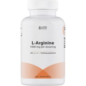 L-Arginine | 100 Capsules | 500mg | Pre-workout Aminozuur | Zuivere vorm uit suikerbietmelasse | Luto Supplements