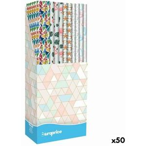 Cadeaupapier Europrice Melody Multicolour Rol 70 x 200 cm (50 Stuks)