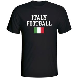 Italy Football T-Shirt - Black