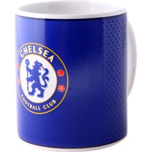 Chelsea FC Officiële Fade Crest Design Keramische Mok  (Blauw)