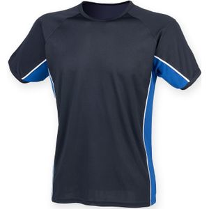 Finden & Hales Kinderen/Kinderen Korte mouwen Performance Panel Sport T-shirt (5/6 Jahre) (Marine / Koninklijk / Wit)