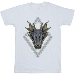 Game Of Thrones: House Of The Dragon Heren Drakenpatroon T-Shirt (M) (Wit)