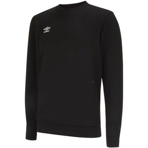 Umbro Heren Pro Stacked Logo Fleece Pullover (XXL) (Zwart/Wit)