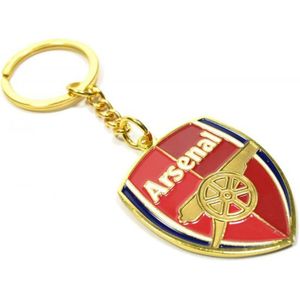 Arsenal FC Officiële Voetbal Crest Sleutelhanger  (Rood/Goud)