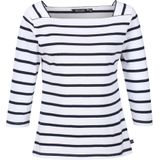 Regatta Dames/dames Polexia Stripe T-shirt (34 DE) (Wit/Zwaar)