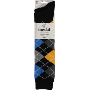 Apollo - Modal fashion kniekousen - 2-Paar - Multi Navy blauw - Maat 39/42 - Kniekousen heren - Kniekousen dames - Kniekousen - Kniekousen maat 39 42