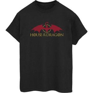 Game Of Thrones: House Of The Dragon Dames/Dames Draak Logo Katoenen Vriend T-shirt (S) (Zwart)