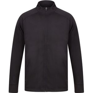 Finden & Hales Heren Gebreide Tracksuit Top (XL) (Zwart/Zwart)