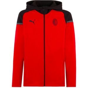 2023-2024 AC Milan Casuals Hooded Jacket (Red)