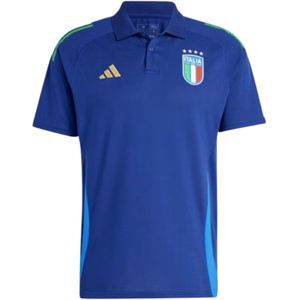 Adidas Italy 23/24 Short Sleeve Polo Blauw L