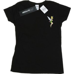 Disney Dames/Dames Tinkerbell borstkatoenen T-shirt (M) (Zwart)
