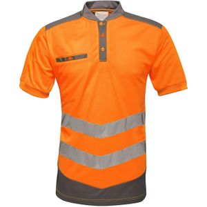 Regatta Heren Tactisch Hi Vis Polo Shirt (S) (Oranje/Grijs)