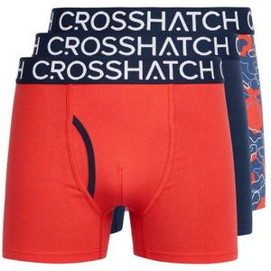 Crosshatch Heren Lynol Boxershorts (Pack of 3) (L) (Teal)