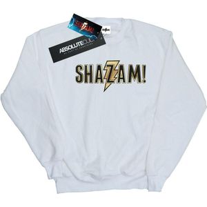 DC Comics Meisjes Shazam Tekst Logo Sweatshirt (116) (Wit)