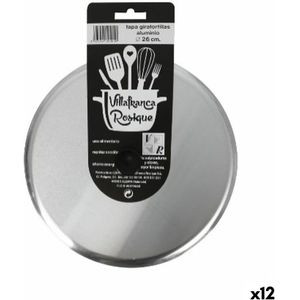 Deksel Braadpan VR Zilverkleurig Ø 27 cm Aluminium (12 Stuks)