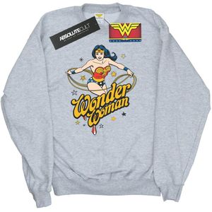 DC Comics Dames/Dames Wonder Woman Sterren Sweatshirt (XL) (Heide Grijs)