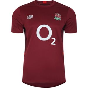 Umbro Heren 23/24 Engeland Rugby Sport T-shirt (L) (Tibetaans Rood/Zinfandel/Flame Scarlet)
