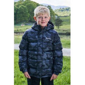 Mountain Warehouse Snow II bedrukte waterafstotende gewatteerde jas voor kinderen/Kinderen (116) (Camo Groen)